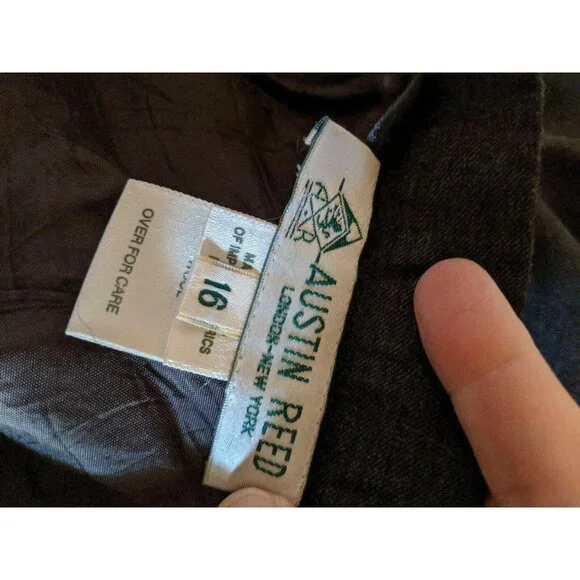 Austin Reed Gray Wool Straight Skirt Size 16 Lined Womens - Picture 4 of 7